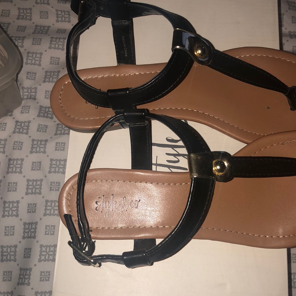 Black Style & Co. Sandals - 6.5 - Picture 2 of 7